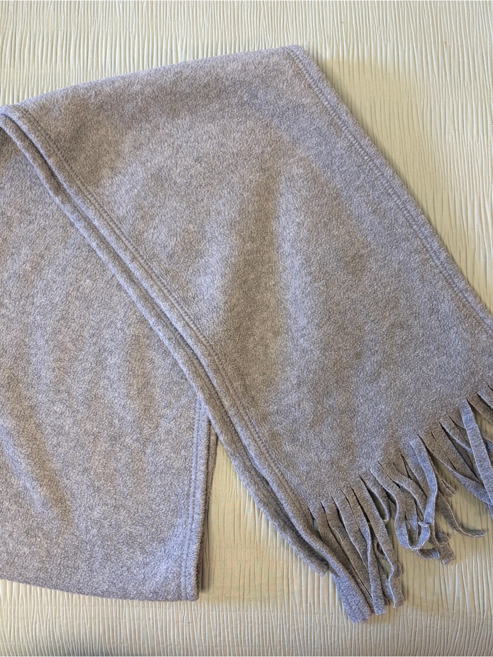 Gray Scarf with Fringe